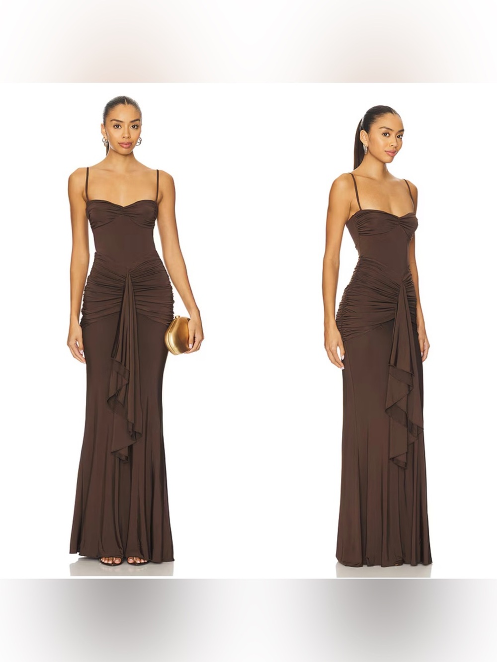 NWT Lovers and Friends Emmy Maxi Dress in Dark Brown